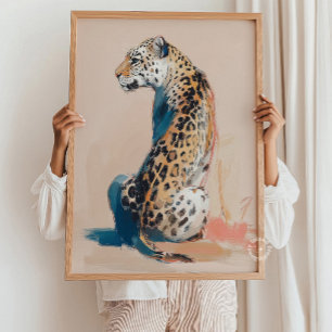Peinture de léopard guépard Art mural Safari