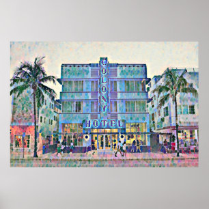 Peinture de l'hôtel Art Déco de Miami Beach 2