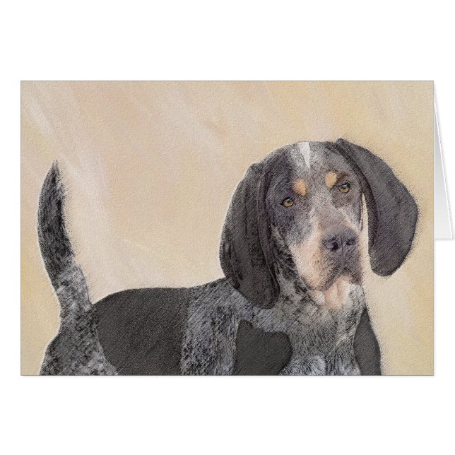 Peinture de linge bluetick - mignon chien original (Devant horizontal)