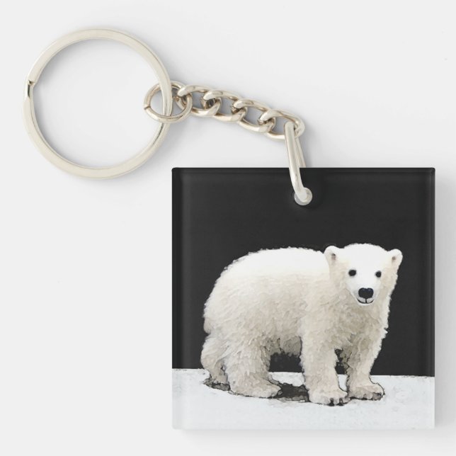 Peinture de l'ours polaire - Art original de la fa (Devant)