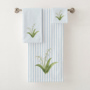 Peinture de muguet bleu rayure bleue