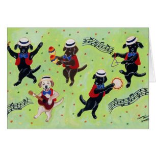 Peinture de musiciens de Labrador de mambo