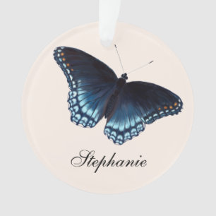 Peinture de papillon bleu foncé de l'Amiral aux po
