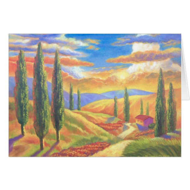 Peinture de paysage de la Toscane - multi (Devant horizontal)