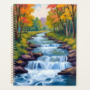 Peinture de paysage de nature de cascade