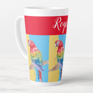 Peinture de perroquet rouge Macaw Mens Nom Art Mug