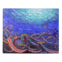 Peinture de pieuvre Puzzle acrylique