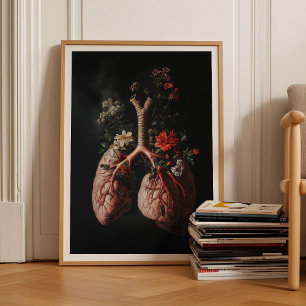 Peinture de poumons humains Impression de poumons 