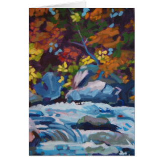 Peinture de rivière d'automne