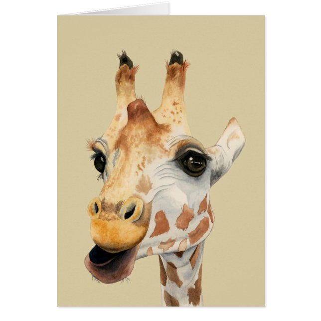 Peinture de safari d'aquarelle de girafe de la (Devant)