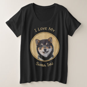 Peinture de Shiba Inu (noir et Tan) - art de chien
