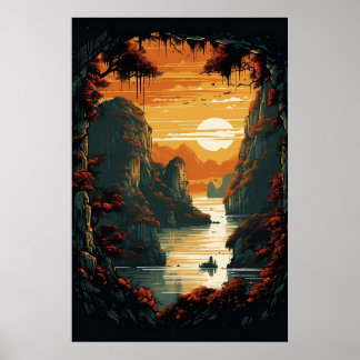 Peinture de Sunrise Over Mountains Poster ArtImpri