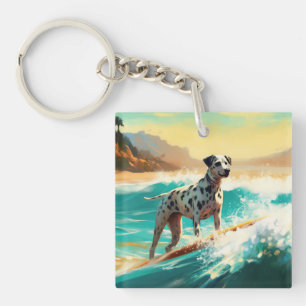 Peinture de Surf à la Plage dalmate