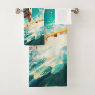 Peinture de surf de la plage dalmate