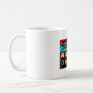 Peinture de tasse à café représentant un ancien te