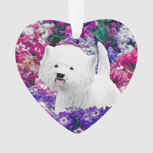 Peinture de Terrier Blanc des Highlands Occidentau (devant)