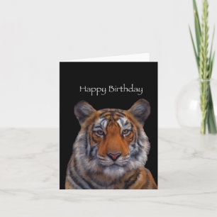 Peinture de tigre Bonne carte d'anniversaire