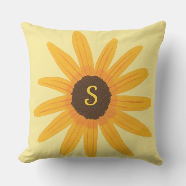 Peinture de tournesol jaune Coussins (Recto)