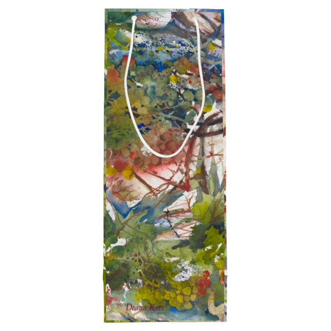 Peinture de vignoble de sac de cadeau de vin (Dos)