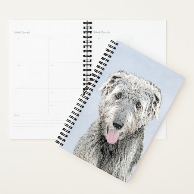 Peinture de Wolfhound irlandais - Joli art origina (Devant avec enveloppe)