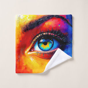 Peinture d'œil colorée à l'âme vibrante 