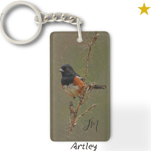 Peinture d'oiseaux tachetées sur le cou Initiales 