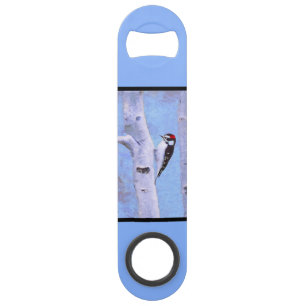 Peinture Downy Woodpecker - Art original pour oise