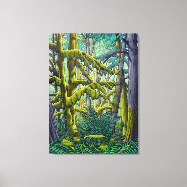 Peinture du paysage canadien toile de la forêt Imp (Recto)