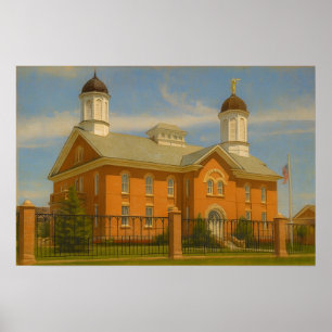 Peinture du temple de Vernal Utah™ LDS affiche d'a