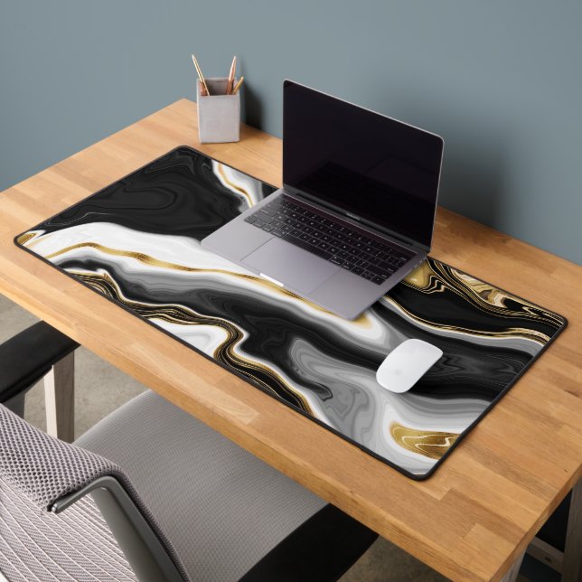 Peinture en marbre doré moderne esthétique (Bureau 2)