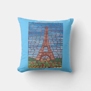 Peinture en mosaïque des Coussins de la Tour Eiffe