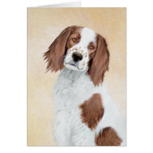 Peinture en Setter rouge et blanc irlandais - Art 
