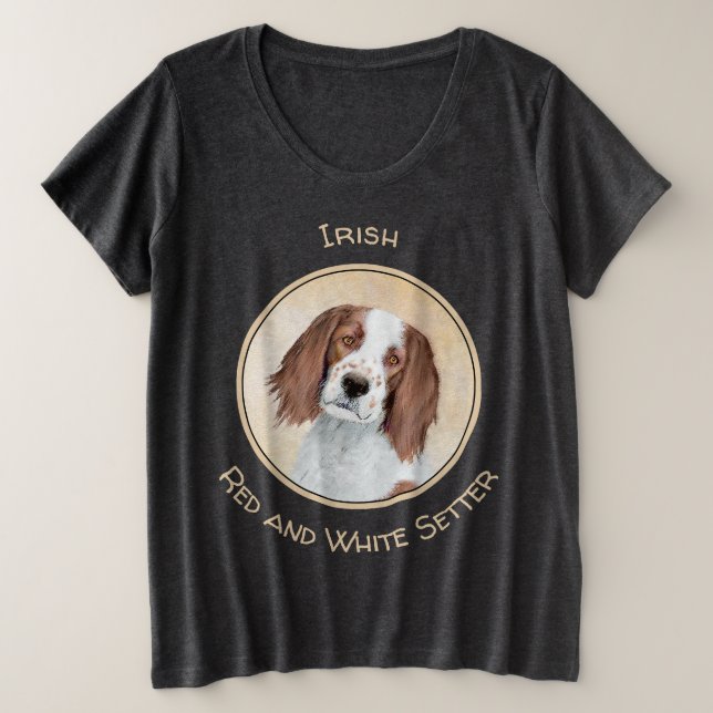 Peinture en Setter rouge et blanc irlandais - Art  (Design devant)