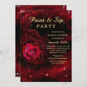 Peinture et Sip Invitation de la douche nuptiale