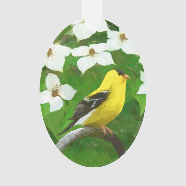 Peinture Goldfinch - Cute Original Chien Art (devant)