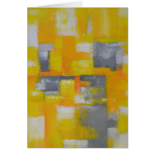 peinture gris jaune blanc abstrait