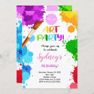 Peinture Invitation Anniversaire