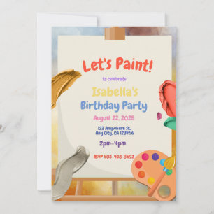 Peinture Invitation fête d'anniversaire