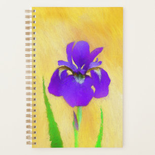Peinture Iris à pois pourpre - Chien original mign
