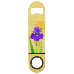 Peinture Iris à pois pourpre - Chien original mign