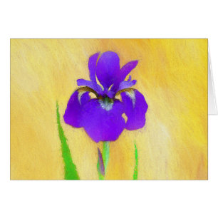 Peinture Iris à pois pourpre - Chien original mign
