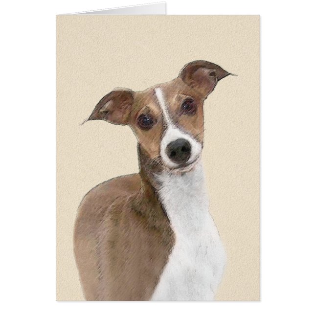 Peinture italienne Greyhound - Cute Original Chien (Devant)