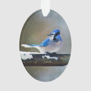 Peinture Jay Bleu - Art Oiseau Original
