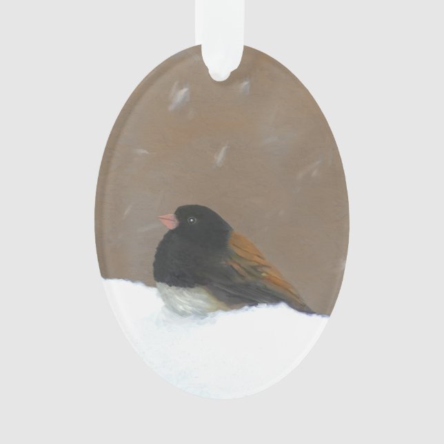Peinture Junco foncée - Art original pour oiseaux (devant)