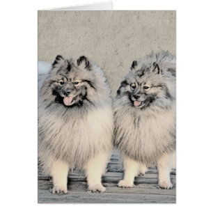 Peinture Keeshond Brothers - Art Chien original