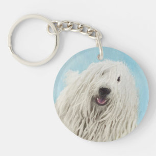 Peinture Komondor - Belle peinture originale de ch