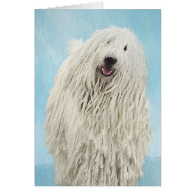 Peinture Komondor - Cute Original Chien Art (Devant)