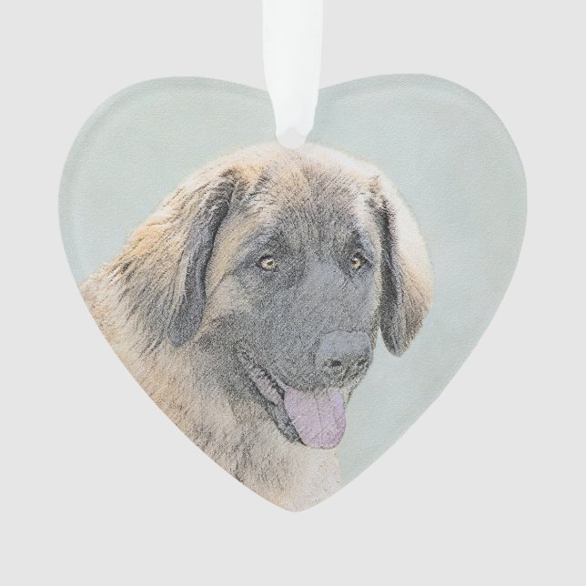 Peinture Leonberger - Joli art original chien (devant)