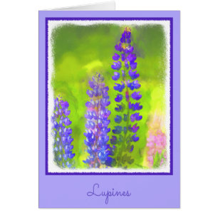 Peinture Lupine - Art Fleur Original