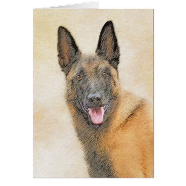 Peinture Malinoise belge - Cute Original Chien Art (Devant)